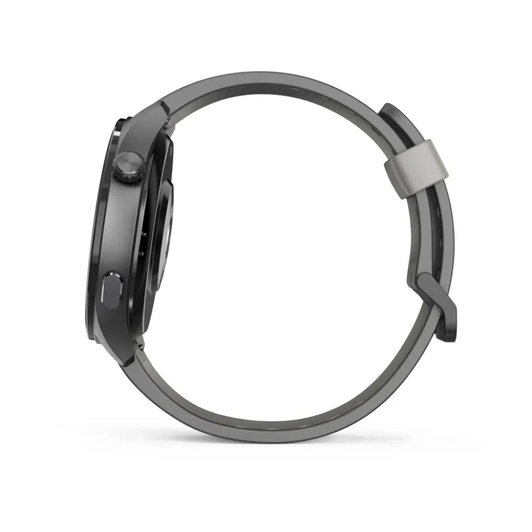 Smartwatch "9000", GPS, Musikspeicher, AMOLED 47 mm, IP68 + 5 ATM, Anthraz.