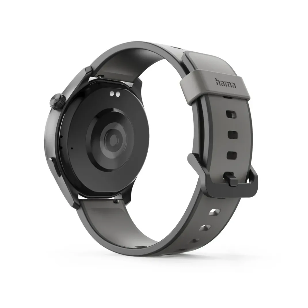 Smartwatch "9000", GPS, Musikspeicher, AMOLED 47 mm, IP68 + 5 ATM, Anthraz.