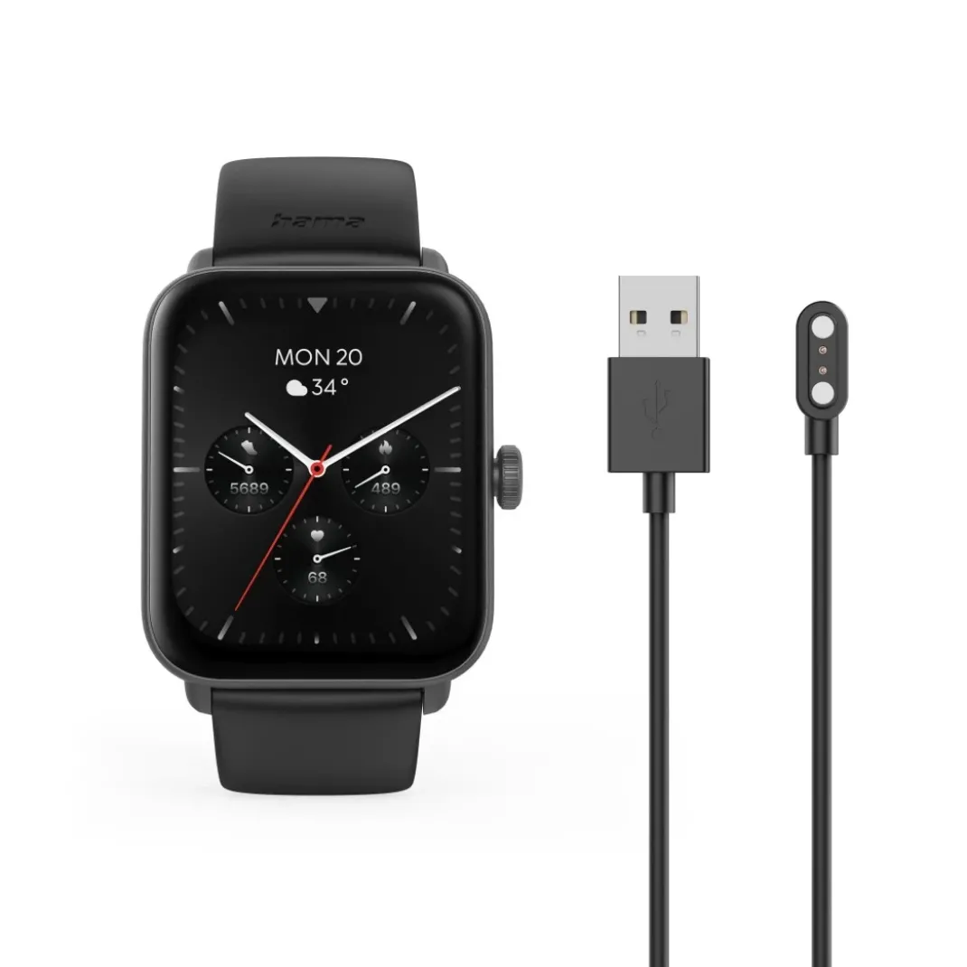 Smartwatch "6010", GPS, TFT-Display 44 mm, Telefonfunktion, IP68 + 3ATM, SW