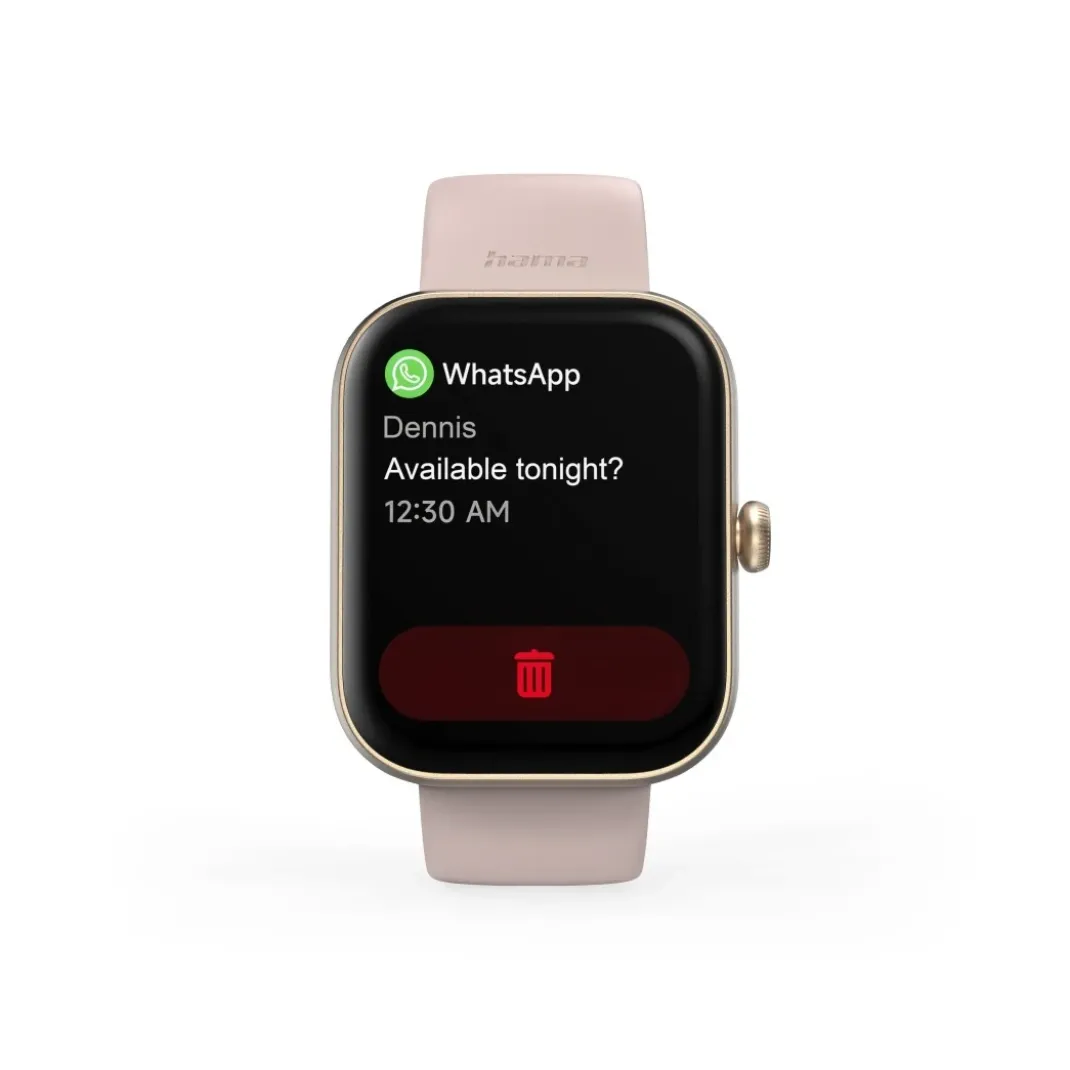 Smartwatch "5000", Telefonfunktion, Schlafüberwachung, IP68, 47 mm, Rosé