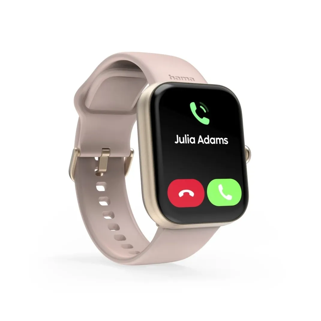 Smartwatch "5000", Telefonfunktion, Schlafüberwachung, IP68, 47 mm, Rosé