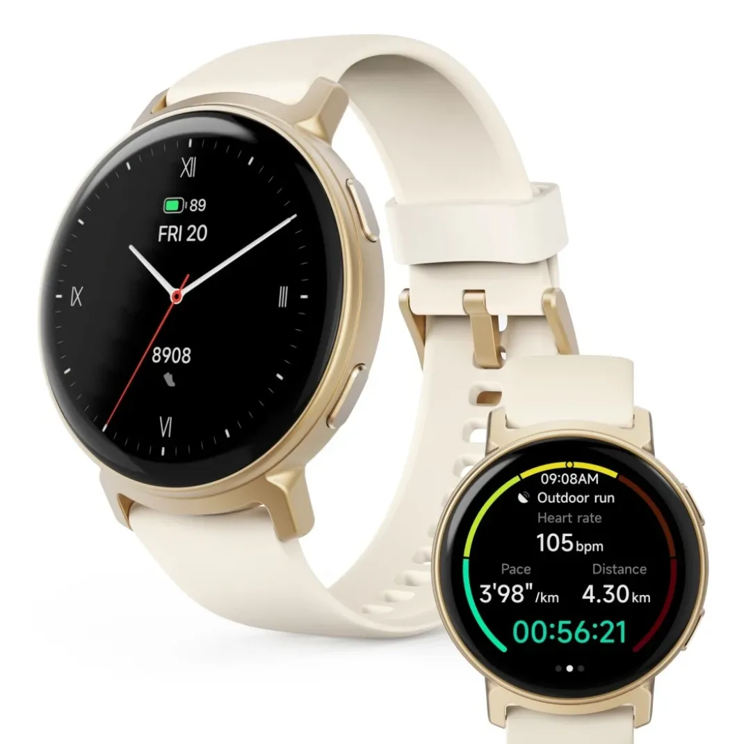 Smartwatch "Arion", GPS, AMOLED 43 mm, IP68 + 3 ATM, Telefonfunktion, Gold