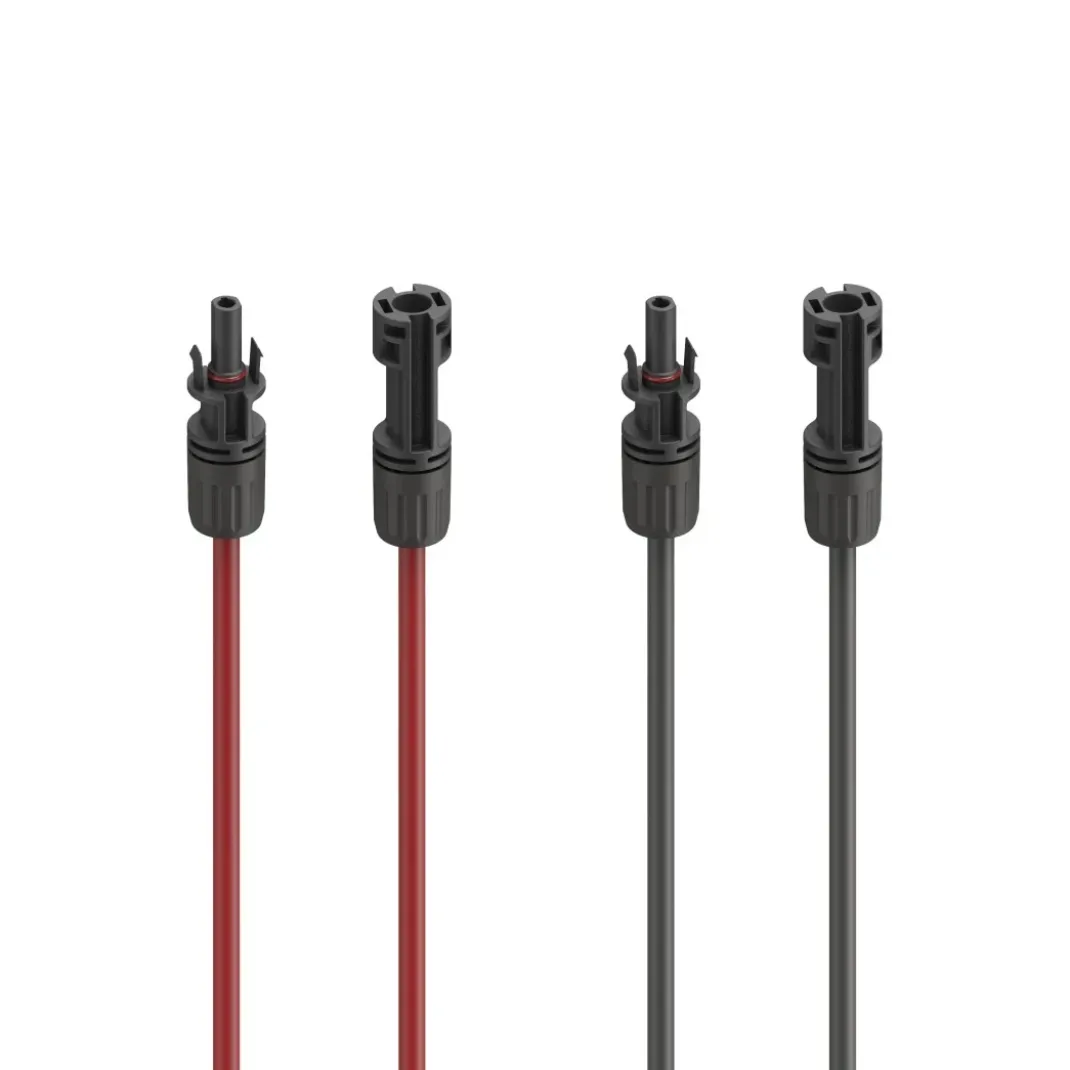 Solarkabel Verlängerung für PV-Anlage, MC4, 4 mm², 2x 1,5 m, Rot u. Schwarz