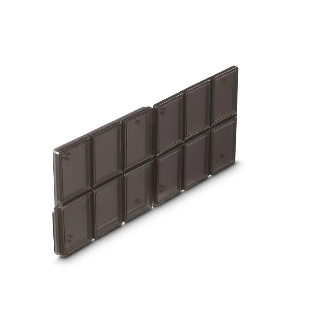 Speicherkarten-Box für 12 SD-Karten, flach, Schwarz/Transparent