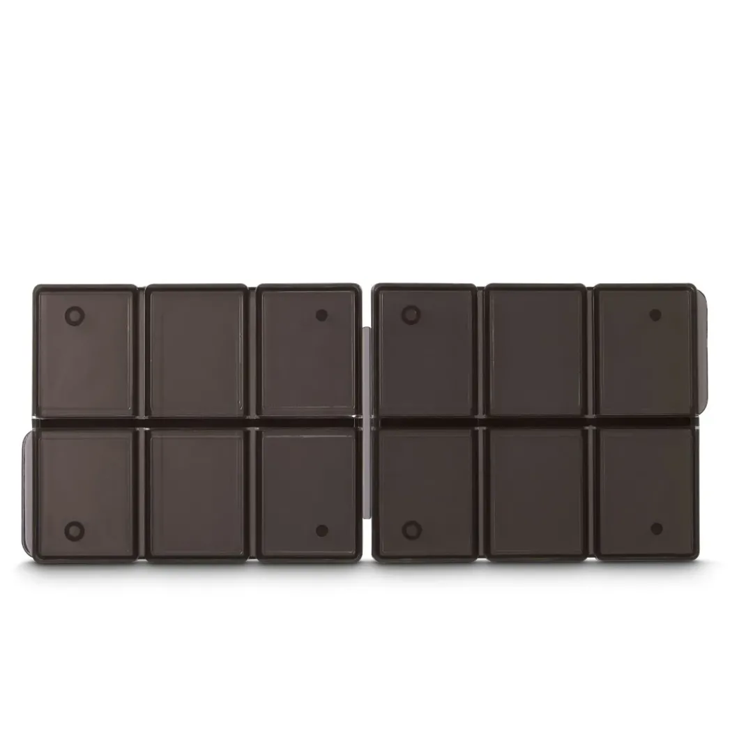 Speicherkarten-Box für 12 SD-Karten, flach, Schwarz/Transparent