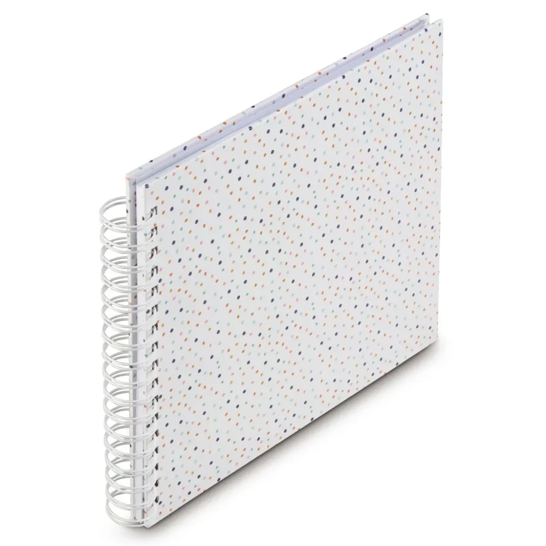 Spiral-Album "Confetti", 28x24 cm, 50 weiße Seiten
