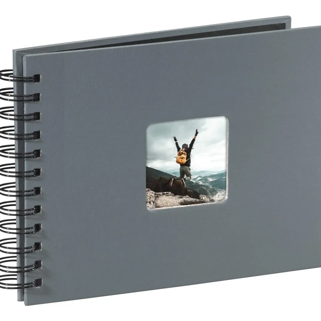 Spiral-Album "Fine Art", 24x17 cm, 50 schwarze Seiten, Grau
