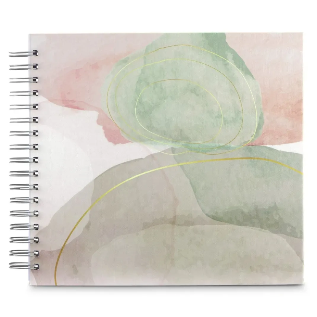 Spiral-Album "Watercolor", 28x24 cm, 50 weiße Seiten, Grün