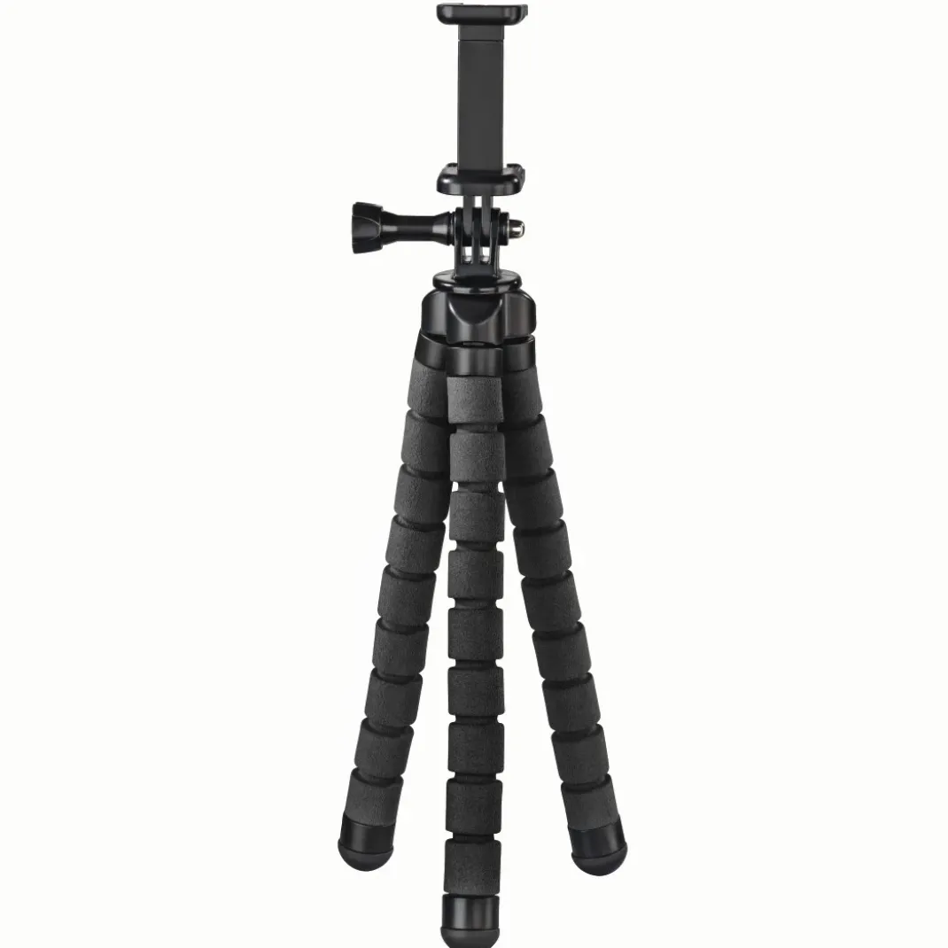 Stativ "Flex" für Smartphone und GoPro, 26 cm, Schwarz