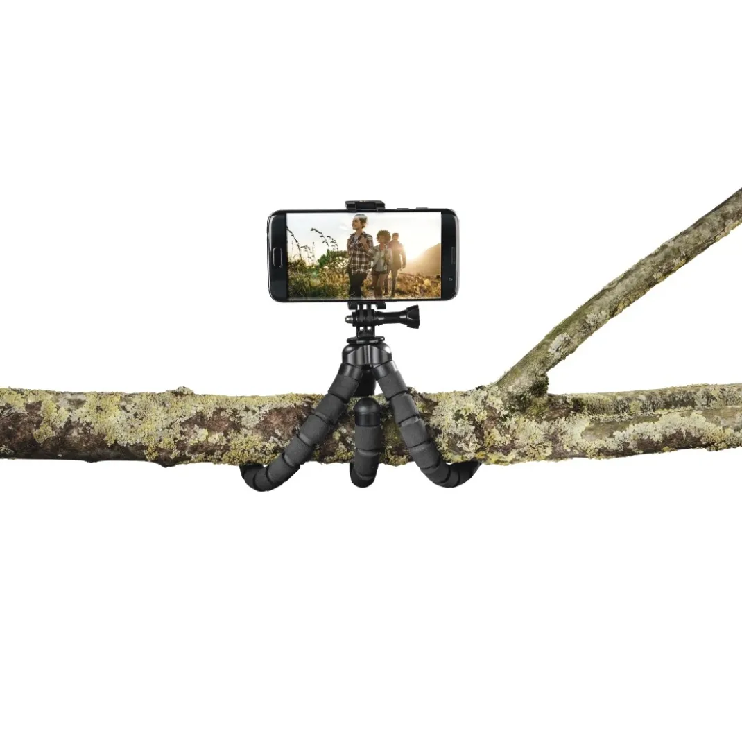 Stativ "Flex" für Smartphone und GoPro, 26 cm, Schwarz