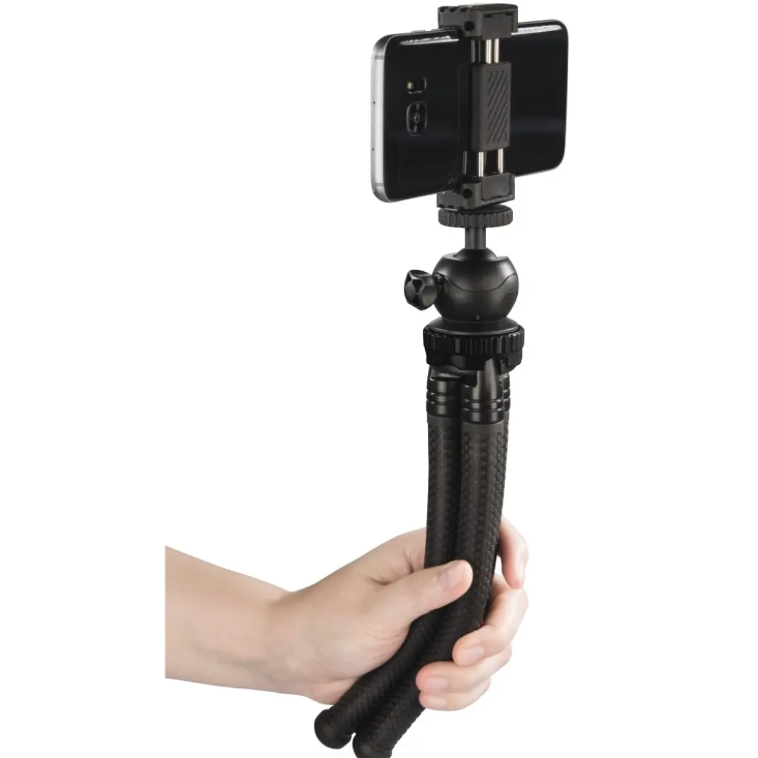 Stativ "FlexPro" für Smartphone, GoPro und Fotokameras, 27 cm, Schwarz