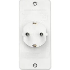 Steckdosenadapter 3-fach, 1x Schutzkontakt, 2x Euro, Weiß