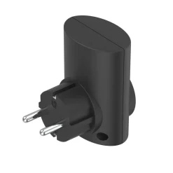 Steckdosenadapter, Schutzkontakt, Überspannungsschutz, Netzspannung, Schw.