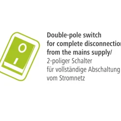 Steckdosenadapter, Schutzkontakt-Steckdose, 2-poliger Schalter, Weiß