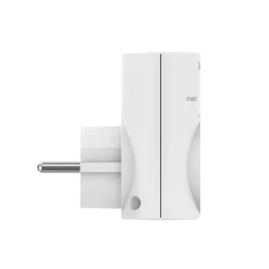Steckdosenadapter, Schutzkontakt, Überspannungsschutz, Netzspannung, Weiß