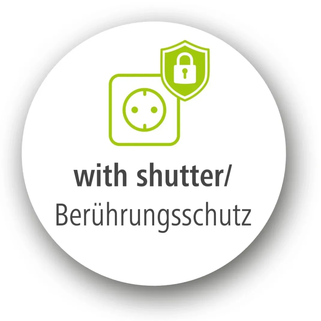 Steckdosenleiste, 3-fach, mit Schalter, 5 m, Schwarz