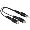 Subwoofer-Adapter, Cinch-Stecker - 2 Cinch-Kupplungen