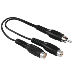 Subwoofer-Adapter, Cinch-Stecker - 2 Cinch-Kupplungen