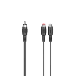 Subwoofer-Adapter, Cinch-Stecker - 2 Cinch-Kupplungen