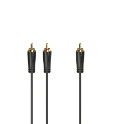 Subwooferkabel, Cinch-Stecker - 2 Cinch-Stecker, vergoldet, 5,0 m