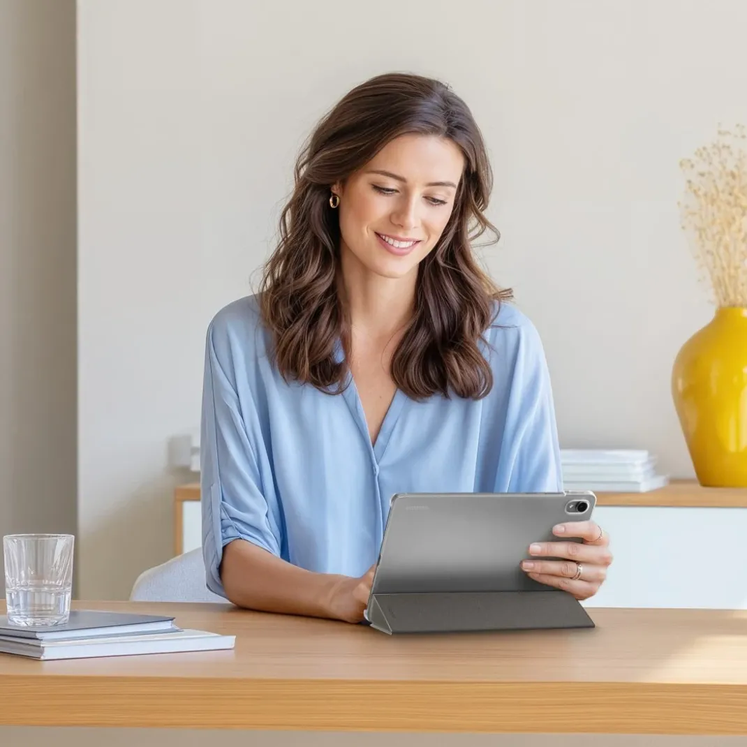 Tablet-Hülle "Fold Clear" für Samsung Galaxy Tab S11 11", Hellgrau