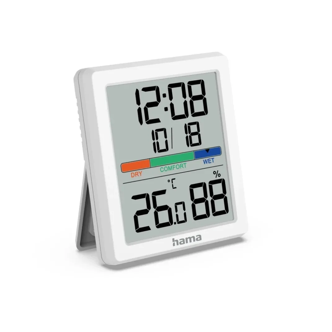 Thermometer und Hygrometer "Paros", digital, für innen, Weiß