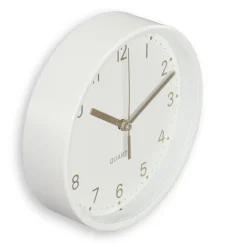 Tischuhr "Madeira", Ø 16 cm, ohne Ticken, Weiß