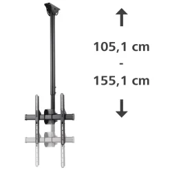 TV-Deckenhalterung, schwenkbar, neigbar, 165 cm (65") bis 50 kg