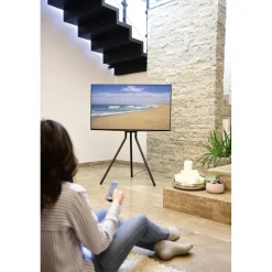 TV-Ständer, Staffelei freistehend, höhenverstellbar, 191 cm (75") bis 40 kg