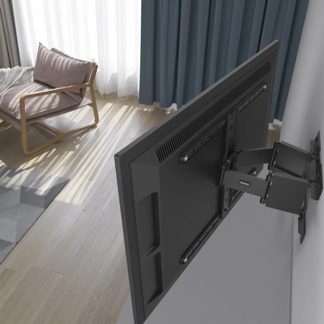 TV-Wandhalterung FULLMOTION "Ultraslim", 600x400, 229 cm (90"), Schwarz