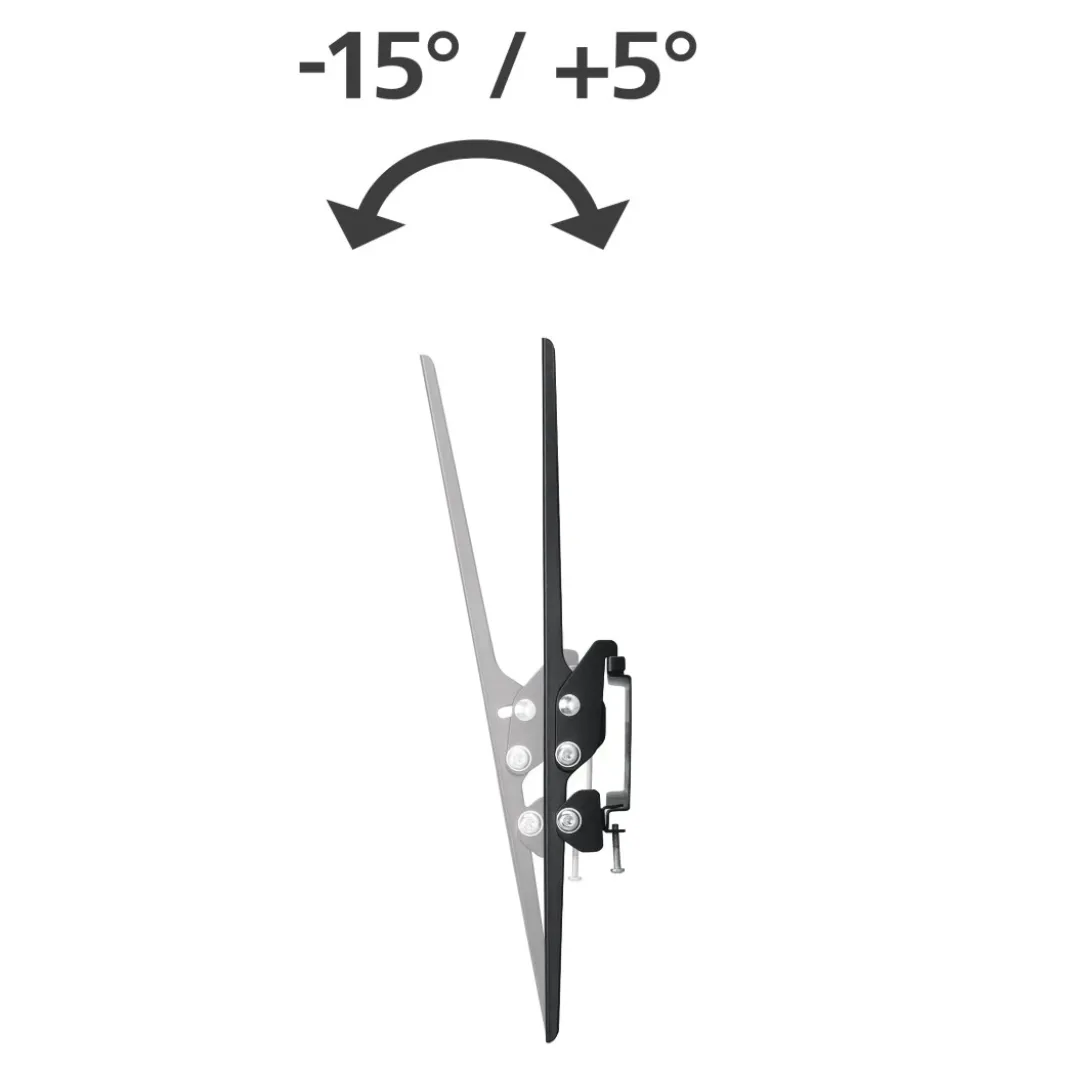 TV-Wandhalterung, neigbar, 191 cm (75") bis 40 kg