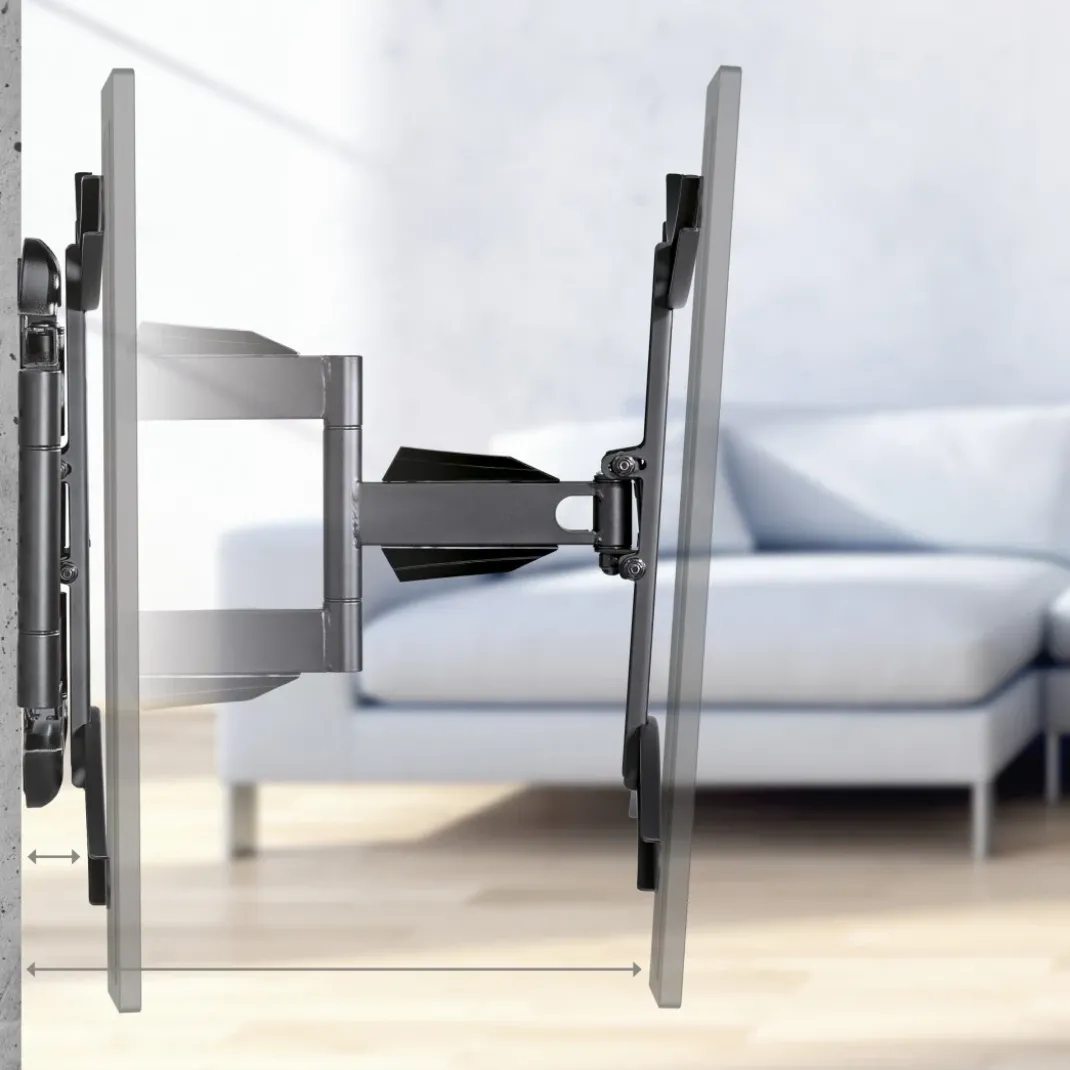 TV-Wandhalterung, schwenkbar, neigbar, ausziehbar, 191 cm (75") bis 45 kg