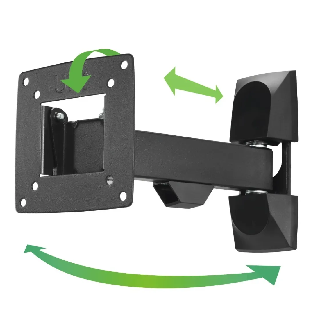 TV-Wandhalterung, schwenkbar, neigbar, 66 cm (26") bis 15 kg