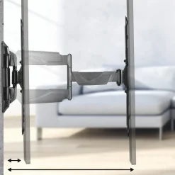 TV-Wandhalterung, schwenkbar, neigbar, ausziehbar, 165 cm (65