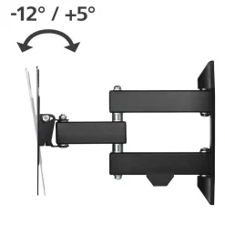 TV-Wandhalterung, schwenkbar, neigbar, ausziehbar, 122 cm (48