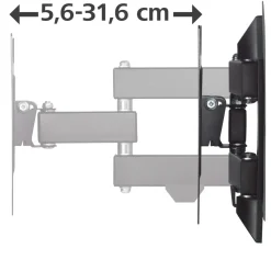 TV-Wandhalterung, schwenkbar, neigbar, ausziehbar, 122 cm (48