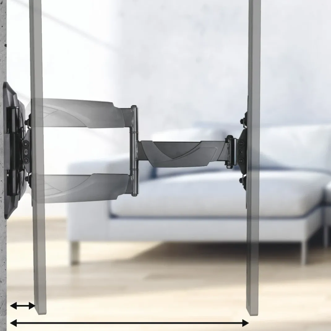TV-Wandhalterung, schwenkbar, neigbar, ausziehbar, 122 cm (48") bis 35 kg