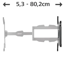 TV-Wandhalterung, schwenkbar, ausziehbar, langer Arm, 165cm (65