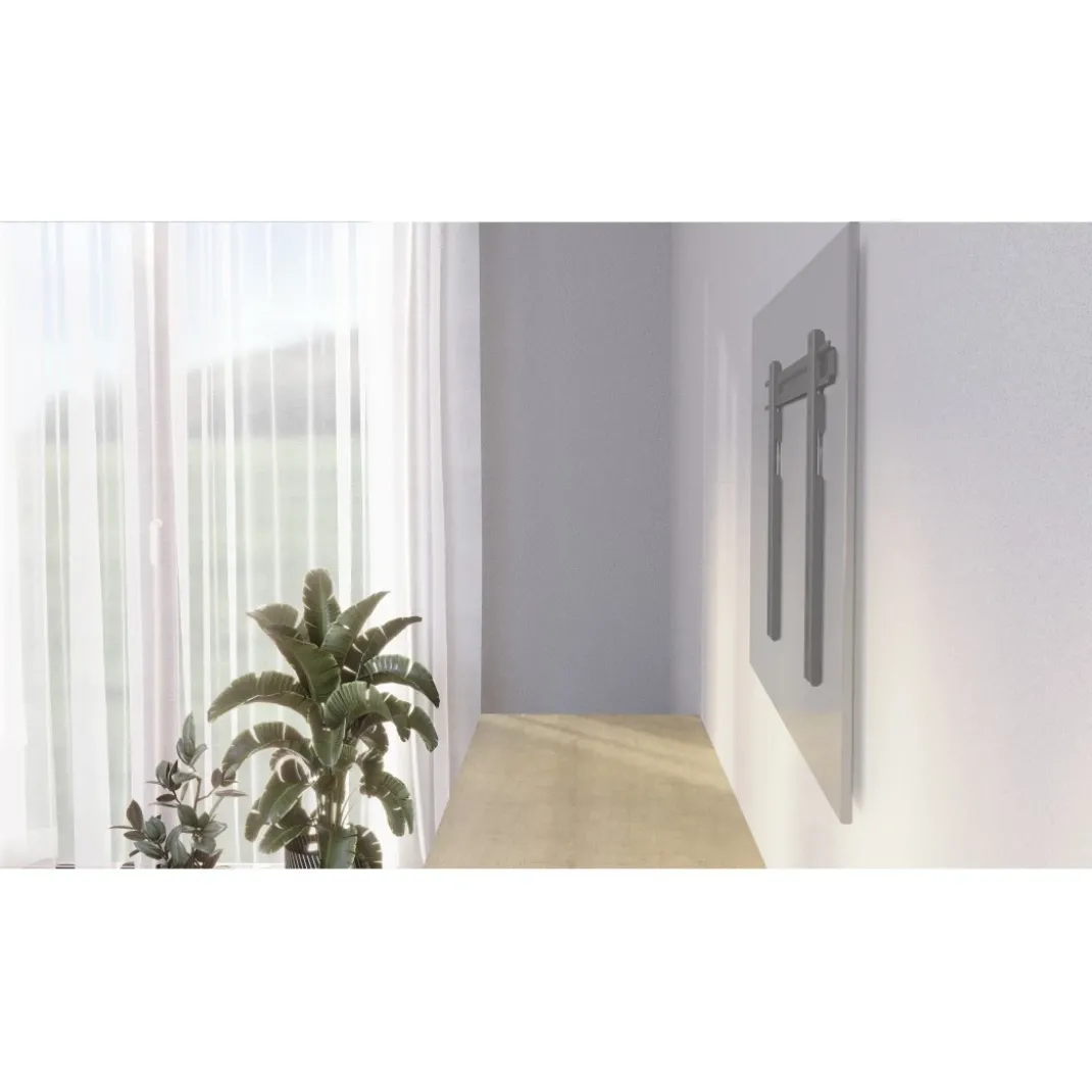 TV-Wandhalterung Ultraslim starr, 229 cm (90") bis 80 kg, extraflach, Anth.