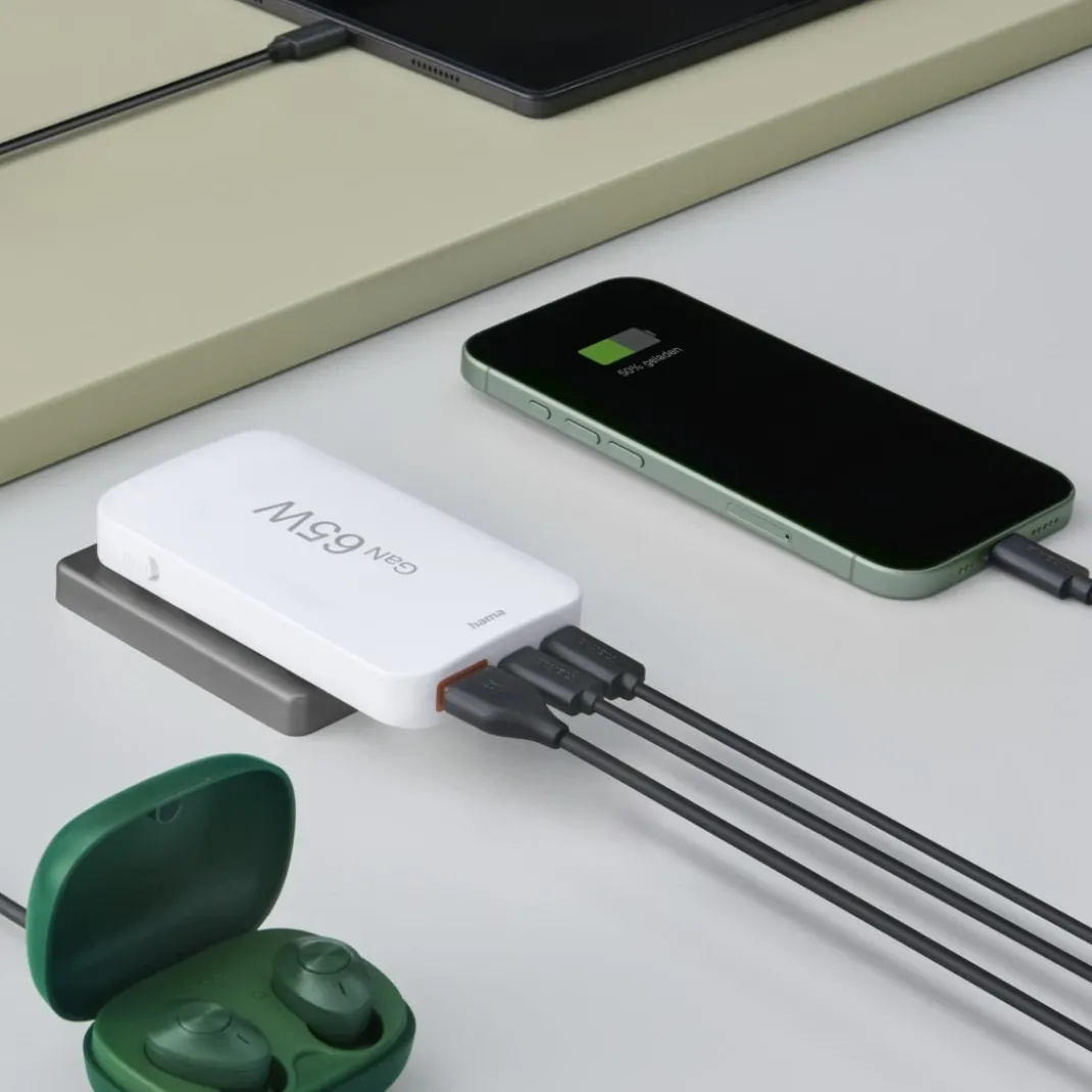 Universal-USB-C-Notebook-Netzteil, flaches Ladegerät, GaN, PD, 5-20V/65W
