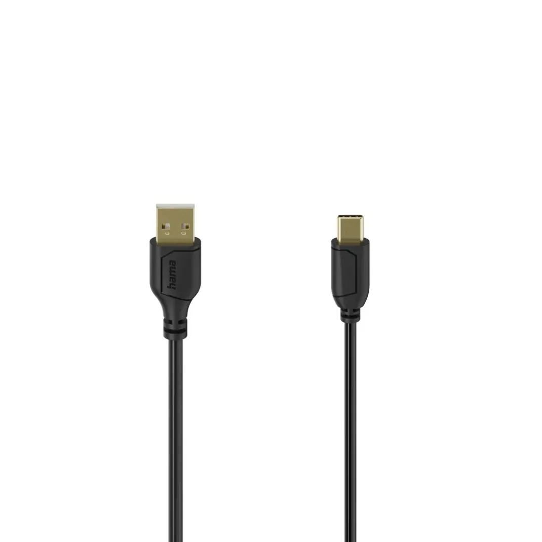 USB-A auf USB-C-Kabel "Flexi-Slim", USB 2.0, 480 Mbit/s, 0,75 m