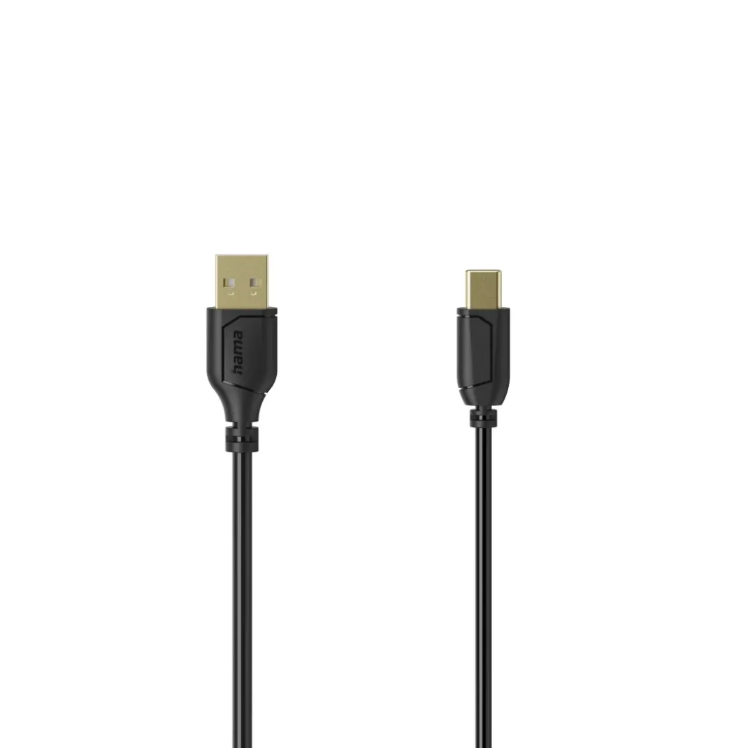 USB-A auf USB-C-Kabel "Flexi-Slim", USB 2.0, 480 Mbit/s, 0,75 m