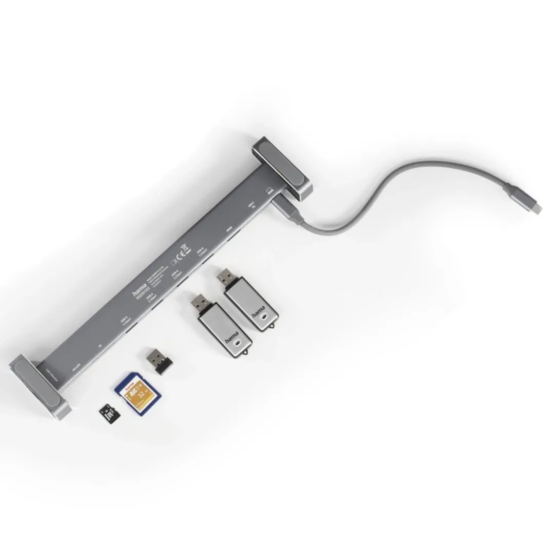 USB-C-Docking-Station "Connect2Office Basic", abnehmbare Standfüße, 9 Ports