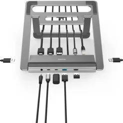 USB-C-Docking-Station "Connect2Office Stand", Notebook-Stand, 12 Ports