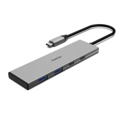 USB-C-Hub, 4 Ports, 2x USB-A, 2x USB-C, USB 3.2 Gen2, 10 Gbit/s, PD, Alu