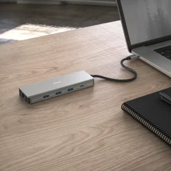 USB-C-Hub "CONNECT2Media", Multiport, 9 Ports, 2x HDMI™, USB-A, USB-C, LAN