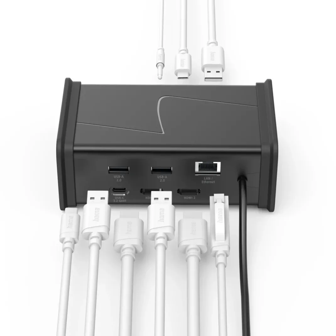 USB-C-Hub "Connect2Office Black", 9 Ports, 2x HDMI™, USB-A, USB-C, LAN