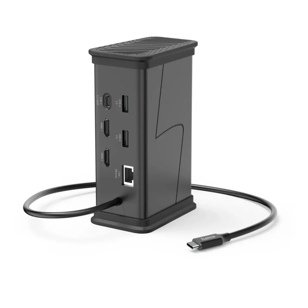 USB-C-Hub "Connect2Office Black", 9 Ports, 2x HDMI™, USB-A, USB-C, LAN
