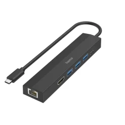 USB-C-Hub, Multiport, 6 Ports, 3x USB-A, USB-C, HDMI™, LAN/Ethernet
