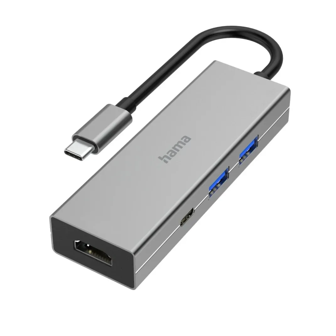 USB-C-Hub, Multiport, 4 Ports, 2x USB-A, USB-C, HDMI™